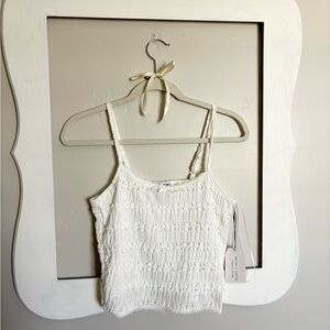 🕊️ Darling White Smocked Lace Cami | NWT 🕊️